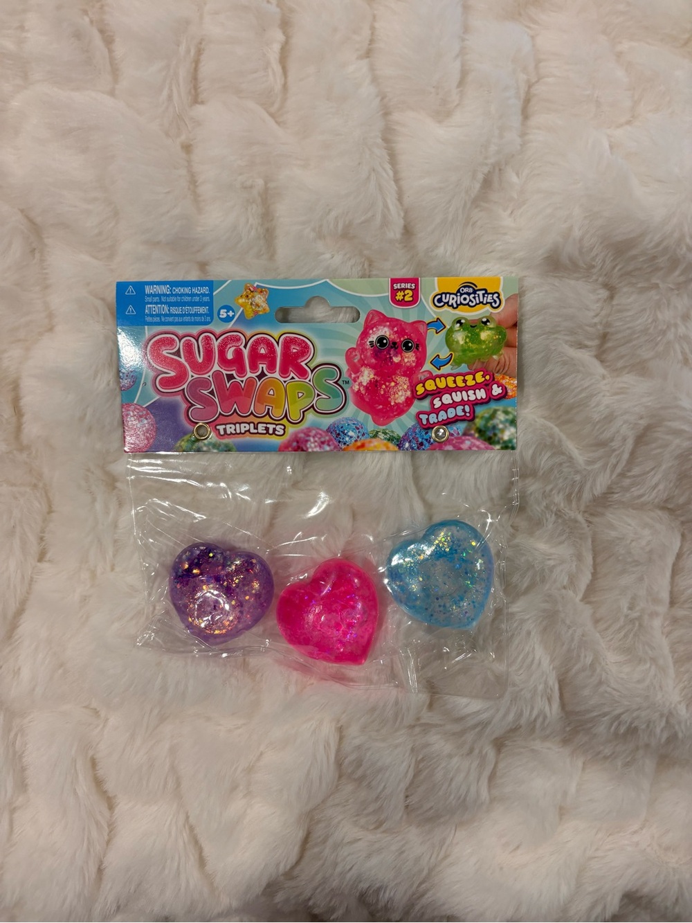Triplets Heart Squishies - Pink, Purple & Blue